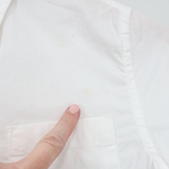 J.Crew Crewcuts Kid's Long Sleeve Flex Washed White Shirt Size 8 NWT - Picture 9 of 9